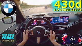 2023 BMW 430d Gran Coupe xDrive 286 PS TOP SPEED GERMAN AUTOBAHN DRIVE POV [upl. by Kellia70]