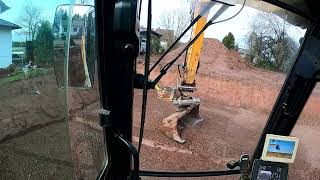 Teil2 erstellen einer Baugrube  Erdarbeiten mit einem Liebherr Bagger  Mobilbagger mit Tiltrotator [upl. by Hcra]