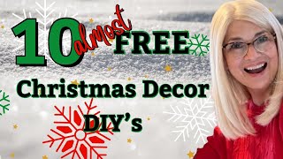 10 Almost FREE DIY Christmas Decor DIY Ideas Using Common Items from Around Your Home and Yard [upl. by Elpmid187]