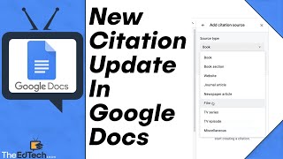 Google Docs Four New Citations Film TV and More Update Tutorial 2021 MLA APA Chicago [upl. by Retlaw]