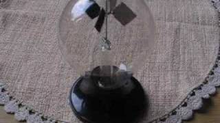 Psi wheel test with Crookes radiometer light mill [upl. by Lowenstern]