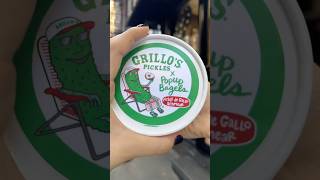 Grillos Pickle de Gallo Schmear is now available at all PopUp Bagels locations 11131119 [upl. by Akinod640]