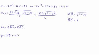 Fra tutti i rettangoli inscritti nel segmento parabolico ecc determina quello di perimetro max [upl. by Shawn]