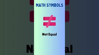 quotQuick Guide to Math Symbols Expand Your Knowledgequot mathsymbols shorts vocabularyimprove [upl. by Ledairam]