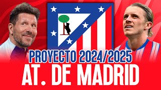 RECONSTRUCCIÓN ATLÉTICO DE MADRID 20242025  Proyecto con fichajes salidas y alineación [upl. by Nerrak]