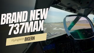 Takeoff in a Brand New 737 MAX  Boeing Delivery Flight [upl. by Nolla]