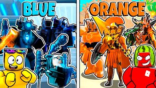 BLUE TEAM vs ORANGE in Toilet Tower Defense [upl. by Nuahsel171]