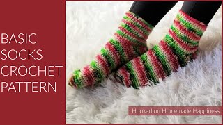 How to Crochet Basic Socks Pattern [upl. by Darrej805]