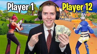 First Player To Make EARNINGS Wins 2000 Fortnite [upl. by Adeuga]