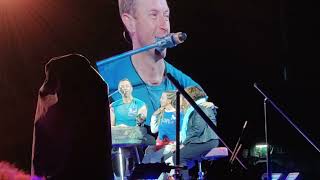 Coldplay  Everglow Dedicated To Fans Dad Live Dublin Ireland 4K 29082024 [upl. by Annagroeg]