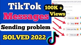 TikTok Message Problem Solved  Fix TikTok Message Problem  How to Send Message Anyone On TikTok [upl. by Krever]