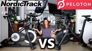 Peloton BIKE vs NordicTrack S22i studio cycle  PELOTON vs NORDICTRACK review [upl. by Cheyne]