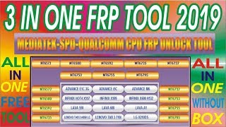 How to install 3 IN One FRP Tool Free MediatekSPDQualcomm CPU FRP Unlock Tool Latest Setup [upl. by Notna]