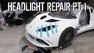 Budget Lotus Evora Pt 33  Headlight Repair Pt 1 [upl. by Ynnav]