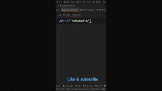 Python Escape sequences python shorts shortsfeed shortvideo trending [upl. by Checani]