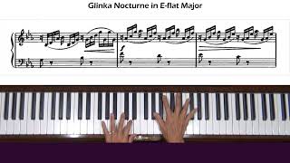 Glinka Nocturne in Eflat Major Piano Tutorial [upl. by Aiciled]