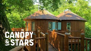 The Treehouse and The Yurt at Harptree Court  Canopy amp Stars [upl. by Araek]