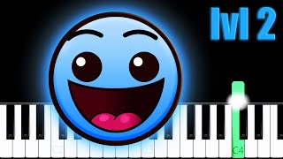 Geometry Dash  Level 2 Back On Track  Piano Tutorial [upl. by Annasus344]