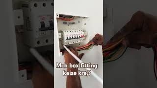 MCB box kaise fitting krte hai youtubeshorts electrical instagram viralvideo viralshorts [upl. by Betty]