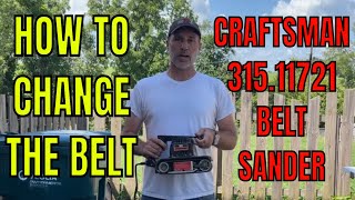 How to Change the Belt on a Craftsman 31511721 Belt Sander [upl. by Trubow]