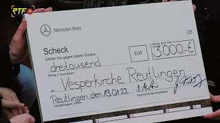 3000 Euro Spende für Reutlinger Vesperkirche [upl. by Annice]