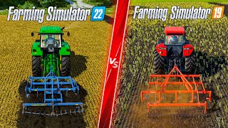 Farming Simulator 22 vs Farming Simulator 19  Direct Comparison Attention to Detail amp Graphics [upl. by Steffane]