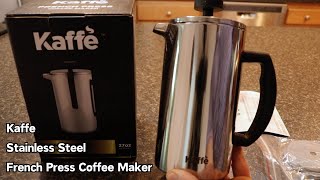 Kaffe Stainless Steel French Press Coffee Maker [upl. by Dammahum]