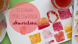 ✩ AkwareLove Jak malować akwarelami  Techniki ✩ [upl. by Grantham]