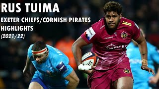 Rus Tuima  Exeter ChiefsCornish Pirates Rugby Highlights 202122 [upl. by Ilram160]