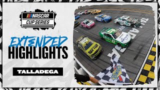 NASCAR Official Extended Highlights  Talladega ends in threewide photo finish [upl. by Cart]