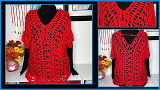 Blusa en Horquilla 3  Miñardi Hairpin Lace [upl. by Ener847]