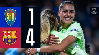 SKN ST PÖLTEN 1 vs 4 FC BARCELONA  UEFA WOMENS CHAMPIONS LEAGUE I HIGHLIGHTS 🔵🔴 [upl. by Ardeen]