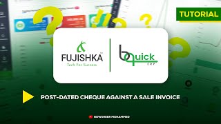 HOW TO POST A CUSTOMERS POSTDATED CHEQUE AGAINST A SALE INVOICE  FUJISHKA ERP [upl. by Sion442]