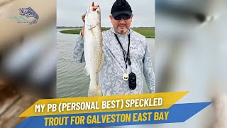 My BIGGEST Speckled Trout Catch EVER in Galveston East Bay [upl. by Enoyrt]