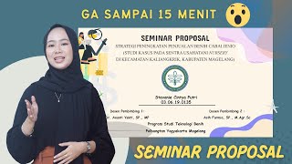 Presentasi Seminar Proposal dan Pertanyaan Dosen Penguji [upl. by Georgi]