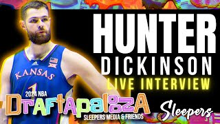 Hunter Dickinson Interview  Kansas superstar center joins the NBA Draft Live Show [upl. by Elam]