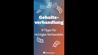 Gehaltsverhandlung 9 Tipps um richtig zu verhandeln shorts [upl. by Nisa]