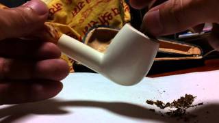 PIPE SMOKING  SAMUEL GAWITHs BEST BROWN Flake in Meerschaum pipe [upl. by Henryk]