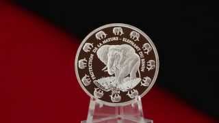 Benin Elephant quotProtection of Naturequot Silver coin 1000 Francs 1 oz Prooflike 2014 [upl. by Forbes]