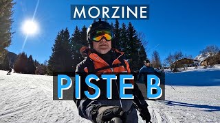 Ski France  Morzine  Piste B Blue Portes Du Soleil [upl. by Inalan901]