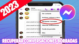 Como Recuperar CONVERSACIONES BORRADAS de Facebook MESSENGER 2023 [upl. by Avitzur]