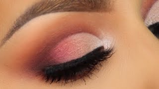 Full Drugstore makeup tutorial l Pink cut creasecut crease with eyeliner [upl. by Amelie]