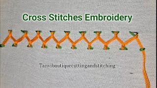 Cross Stitch Embroidery Making Trick Very Easy Method [upl. by Obau]