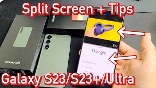 Galaxy S23  S23  Ultra How to Use Split Screen  Tips [upl. by Ahsinroc]