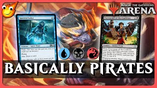 This is the BEST BUDGET PIRATE DECK FOR BEGINNERS  0 Rares18  Explorer MTG Arena [upl. by Nariko]