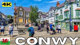 CONWY Town Centre Full Walk Tour WALES 4k [upl. by Ongun]