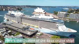 Royal Caribbean OVATION of the SEAS amp Sydney Australia a close look at both via DRONE drone [upl. by Palla]