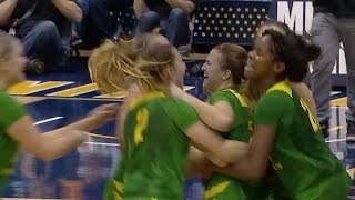 Highlight Oregon womens basketball scores 8 points in final 11 seconds to beat Cal [upl. by Gareth507]