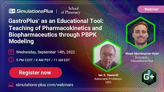 GastroPlus as an Educational Tool Teaching of Pharmacokinetics amp Biopharmaceutics with PBPK Modeling [upl. by Emiatej]