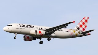 Volotea Airbus A320 Landing at Lille 4K [upl. by Vish]